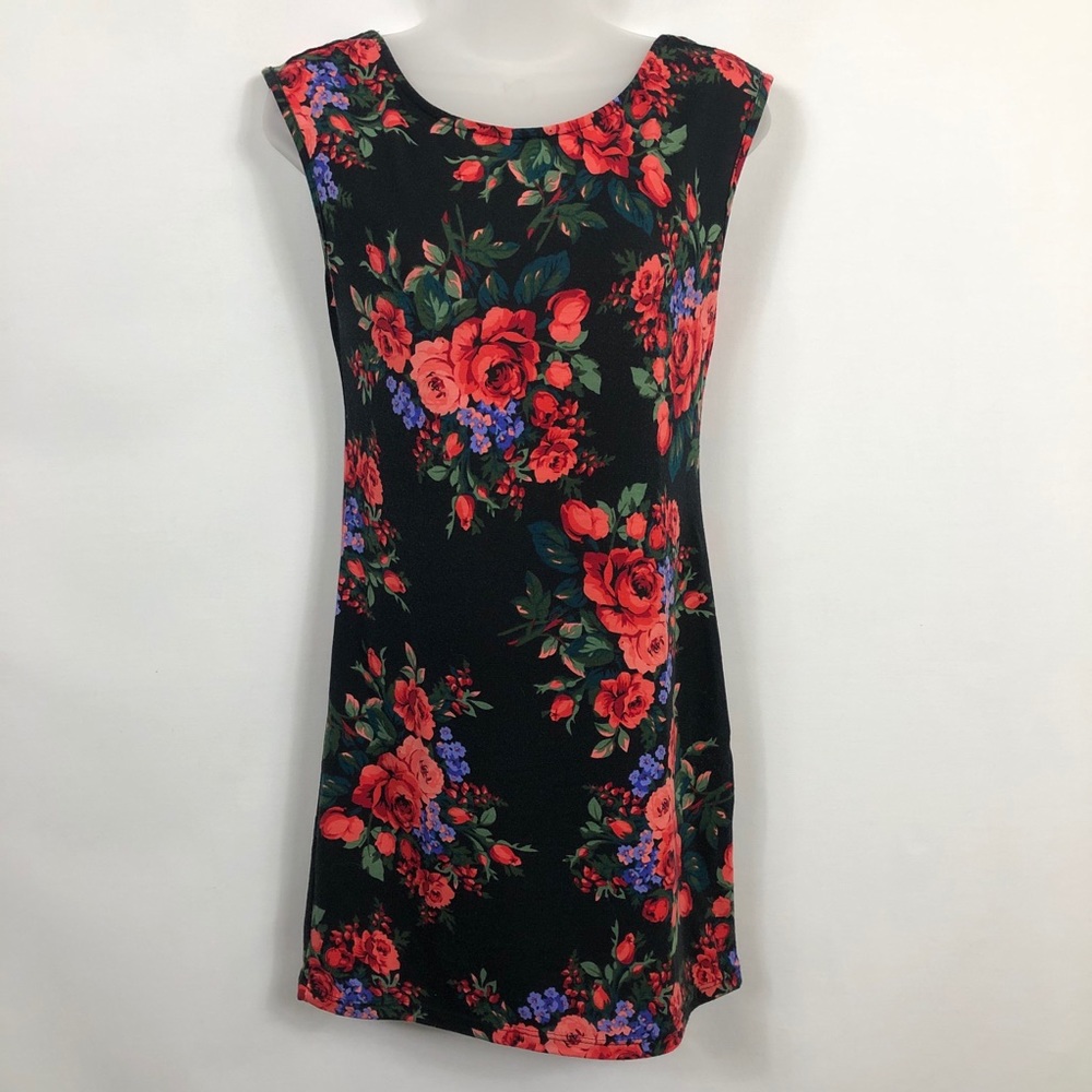Mind Code Floral Knit Bodycon Dress